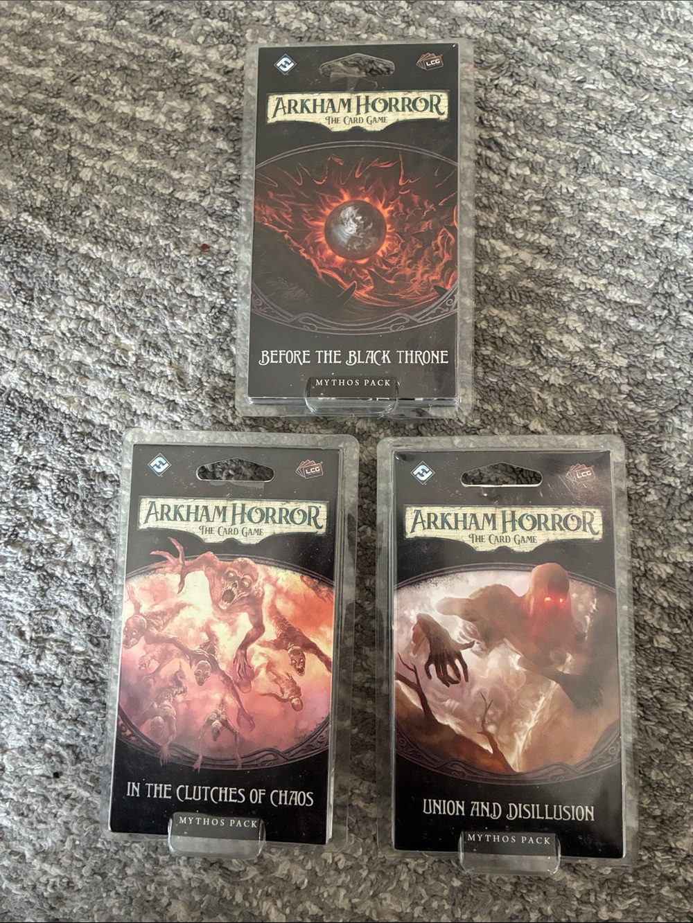 Arkham Horror Lot of 3 Unopened Mythos Packs